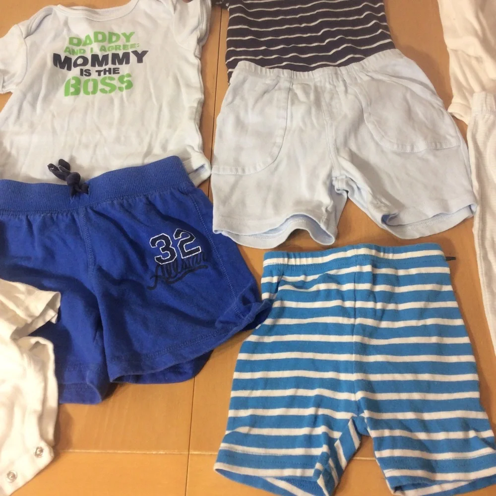 Carters boys baby onesie shorts pants mix